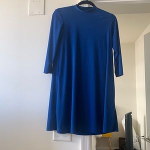 Blue long sleeve dress